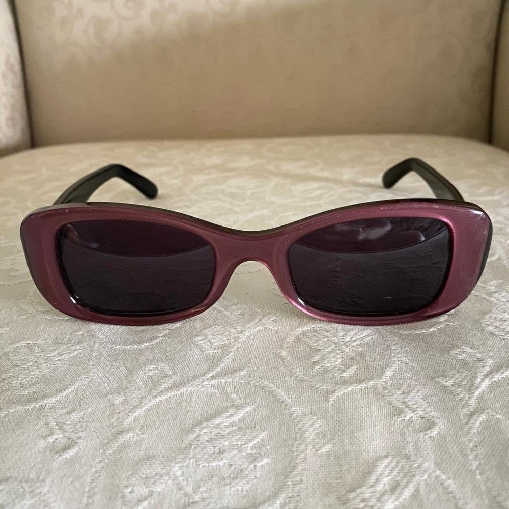 Vintage Chloé 26S 141 135 Made In Italy Burgundy Designer Full Rim Sunglasses